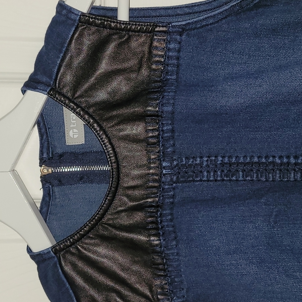 Tractr girls denim jean dress NWT, size large - Picture 2 of 9